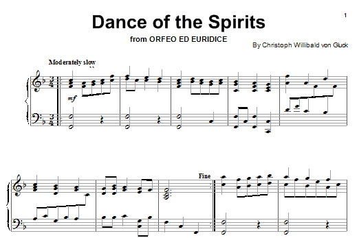 Learn to play Christoph Willibald von Gluck Dance Of The Spirits sheet music for Piano in minutes. Christoph Willibald von Gluck Dance Of The Spirits sheet music notes and chords