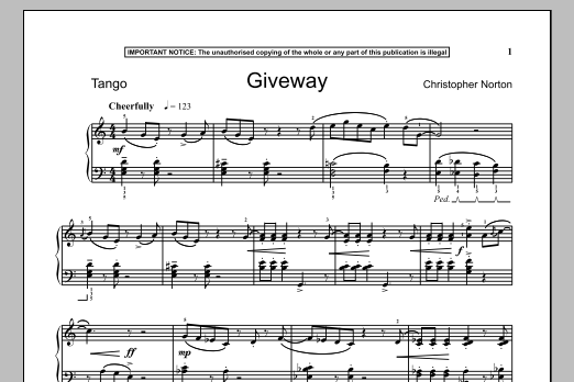 Learn to play Christopher Norton Giveway sheet music for Piano in minutes. Christopher Norton Giveway sheet music notes and chords
