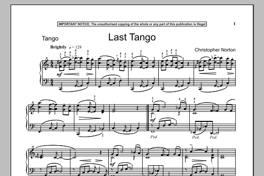 Learn to play Christopher Norton Last Tango sheet music for Piano in minutes. Christopher Norton Last Tango sheet music notes and chords