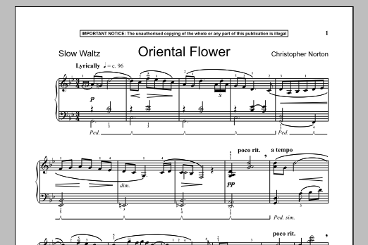 Learn to play Christopher Norton Oriental Flower sheet music for Piano in minutes. Christopher Norton Oriental Flower sheet music notes and chords