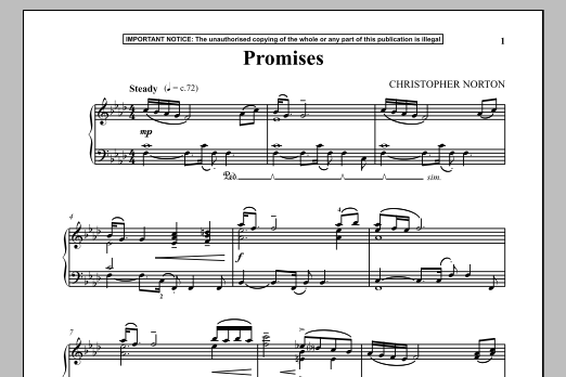 Learn to play Christopher Norton Promises sheet music for Piano in minutes. Christopher Norton Promises sheet music notes and chords