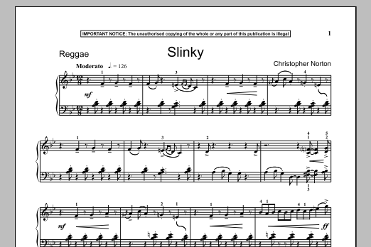 Learn to play Christopher Norton Slinky sheet music for Piano in minutes. Christopher Norton Slinky sheet music notes and chords