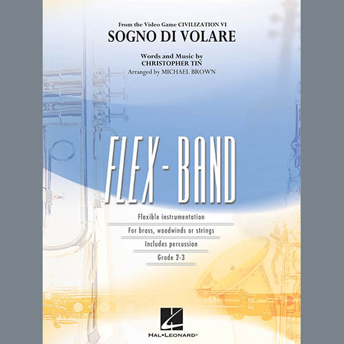 Download or print Christopher Tin Sogno di Volare (from Civilization VI) (arr. Michael Brown) - Pt.4 - Bb Tenor Sax/Bar. T.C. Sheet Music Printable PDF 1-page score for Concert / arranged Concert Band: Flex-Band SKU: 419805.