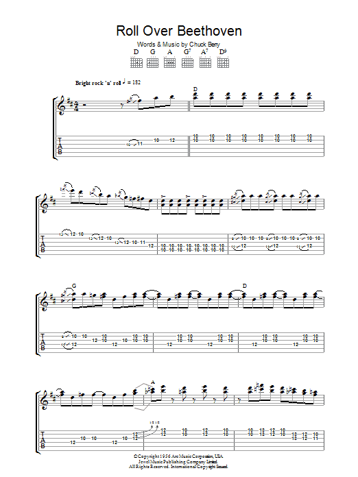 Learn to play Chuck Berry Roll Over Beethoven sheet music for Lyrics & Chords in minutes. Chuck Berry Roll Over Beethoven sheet music preview music notes and score for Lyrics & Chords including 3 page(s)
