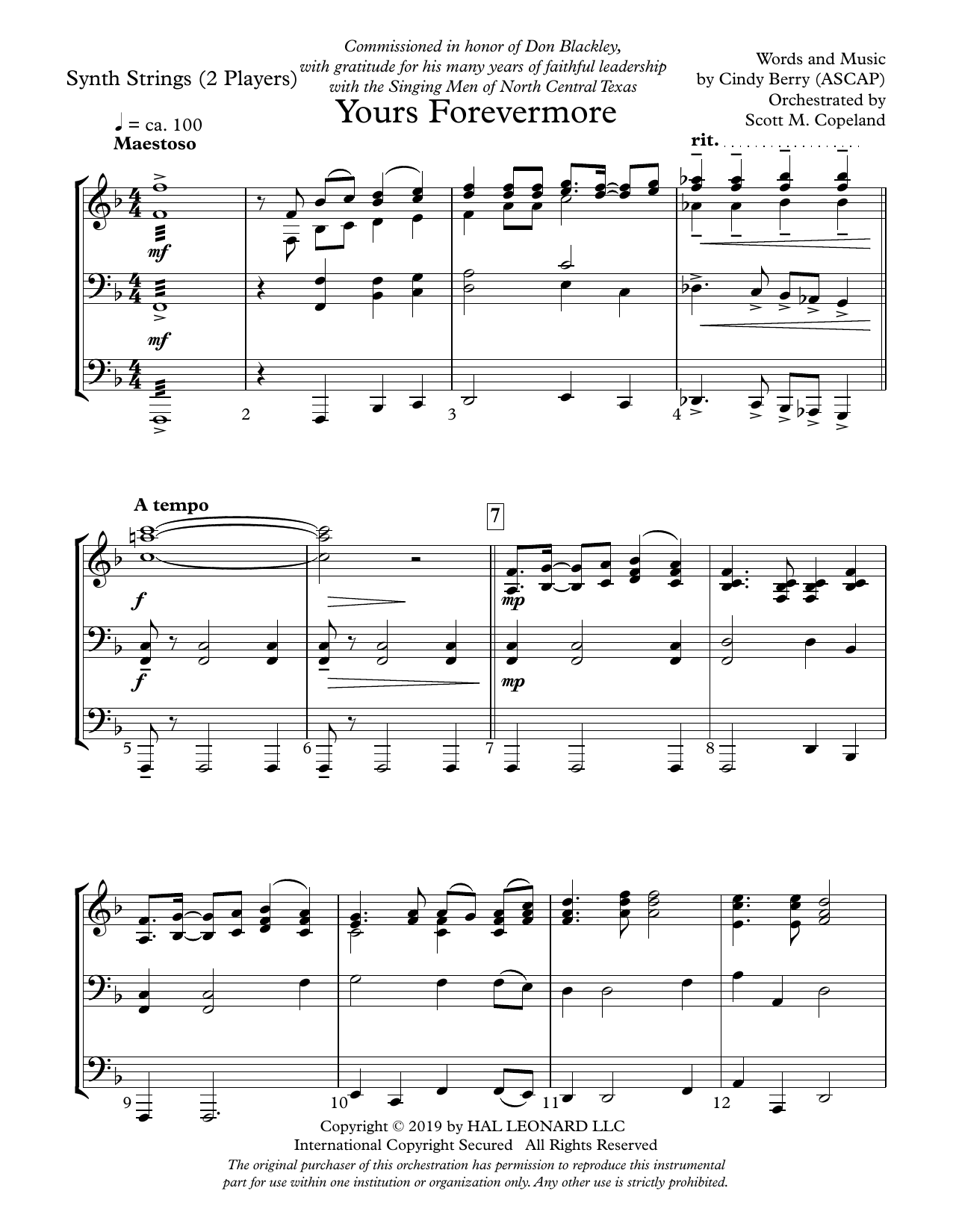 Learn to play Cindy Berry Yours Forevermore - Keyboard String Reduction sheet music for Choir Instrumental Pak in minutes. Cindy Berry Yours Forevermore - Keyboard String Reduction sheet music preview music notes and score for Choir Instrumental Pak including 7 page(s)