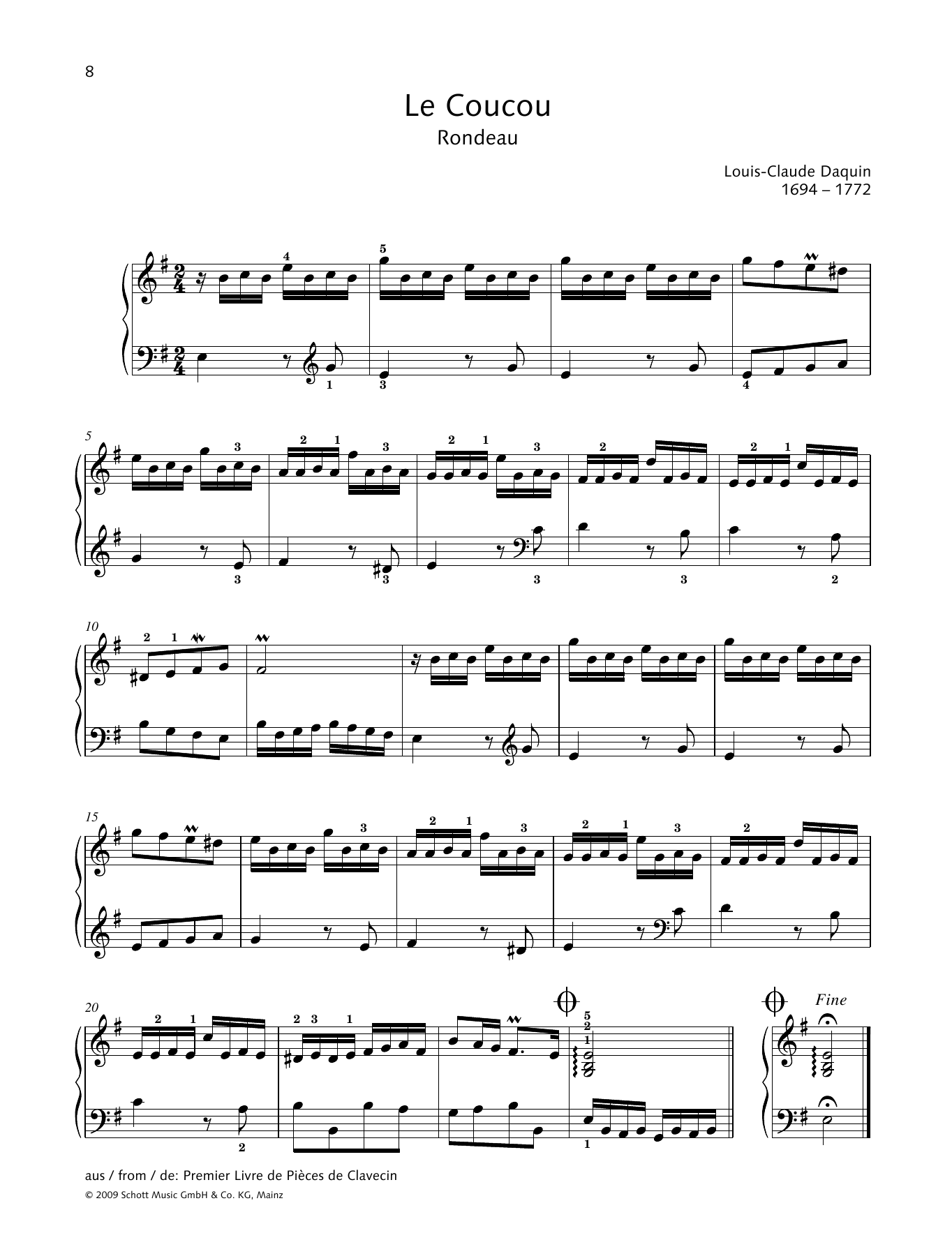 Learn to play Claude Daquin Rondeau Claude Daquin Rondeau