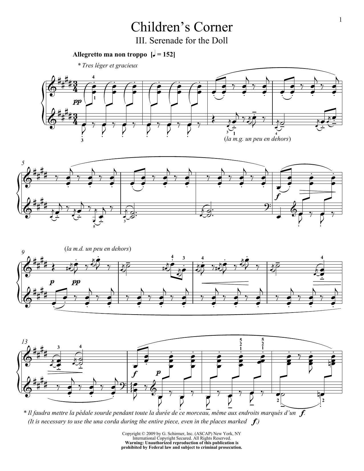 Learn to play Claude Debussy Serenade For The Doll sheet music for Piano in minutes. Claude Debussy Serenade For The Doll sheet music preview music notes and score for Piano including 6 page(s)