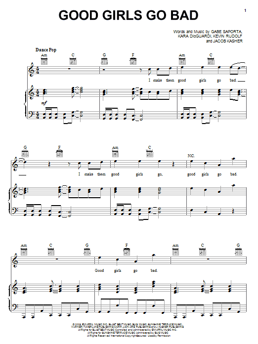 Learn to play Cobra Starship Good Girls Go Bad (feat. Leighton Meester) sheet music for Piano, Vocal & Guitar (Right-Hand Melody) in minutes. Cobra Starship Good Girls Go Bad (feat. Leighton Meester) sheet music preview music notes and score for Piano, Vocal & Guitar (Right-Hand Melody) including 8 page(s)