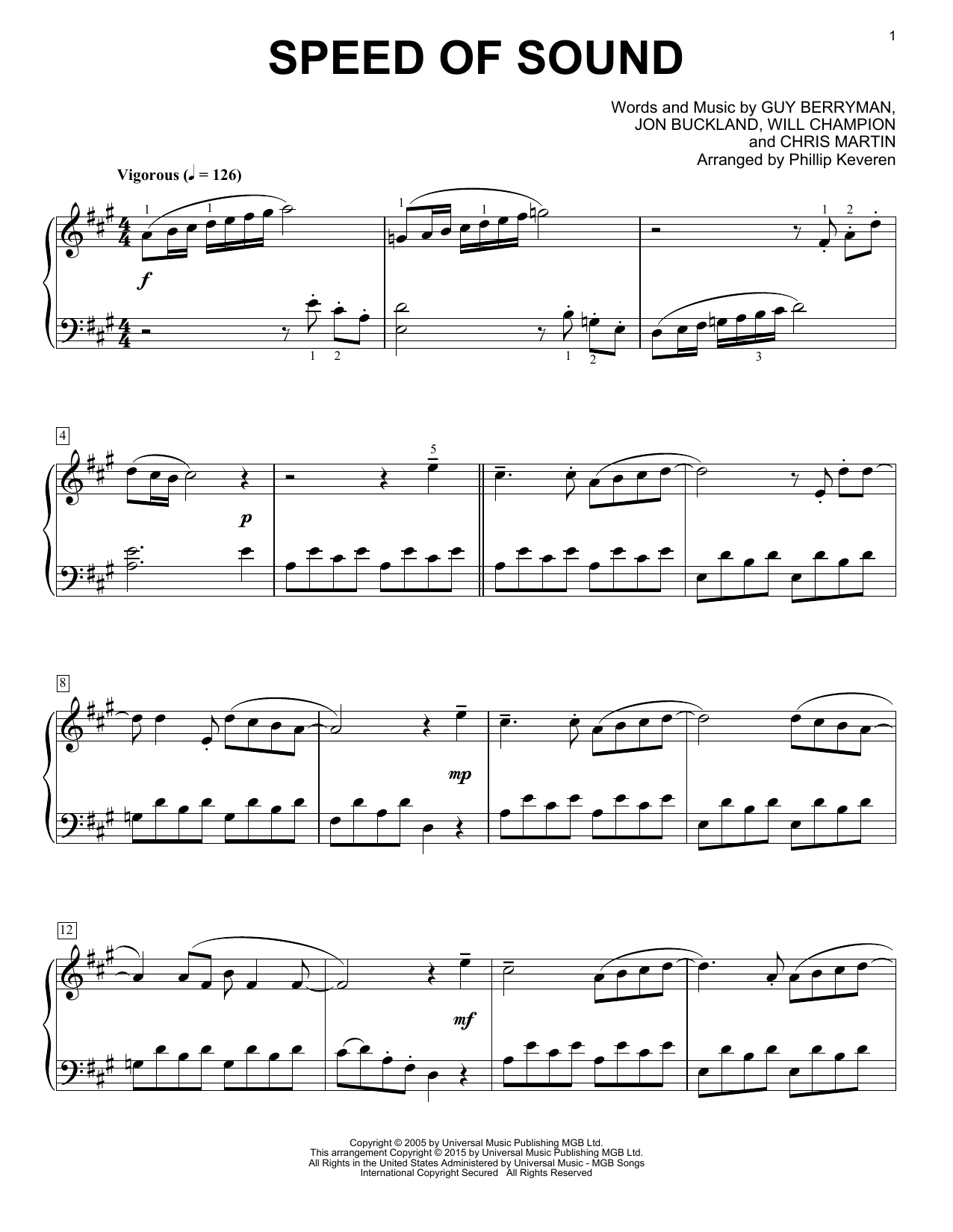 Learn to play Coldplay Speed Of Sound sheet music for Piano in minutes. Coldplay Speed Of Sound sheet music notes and chords