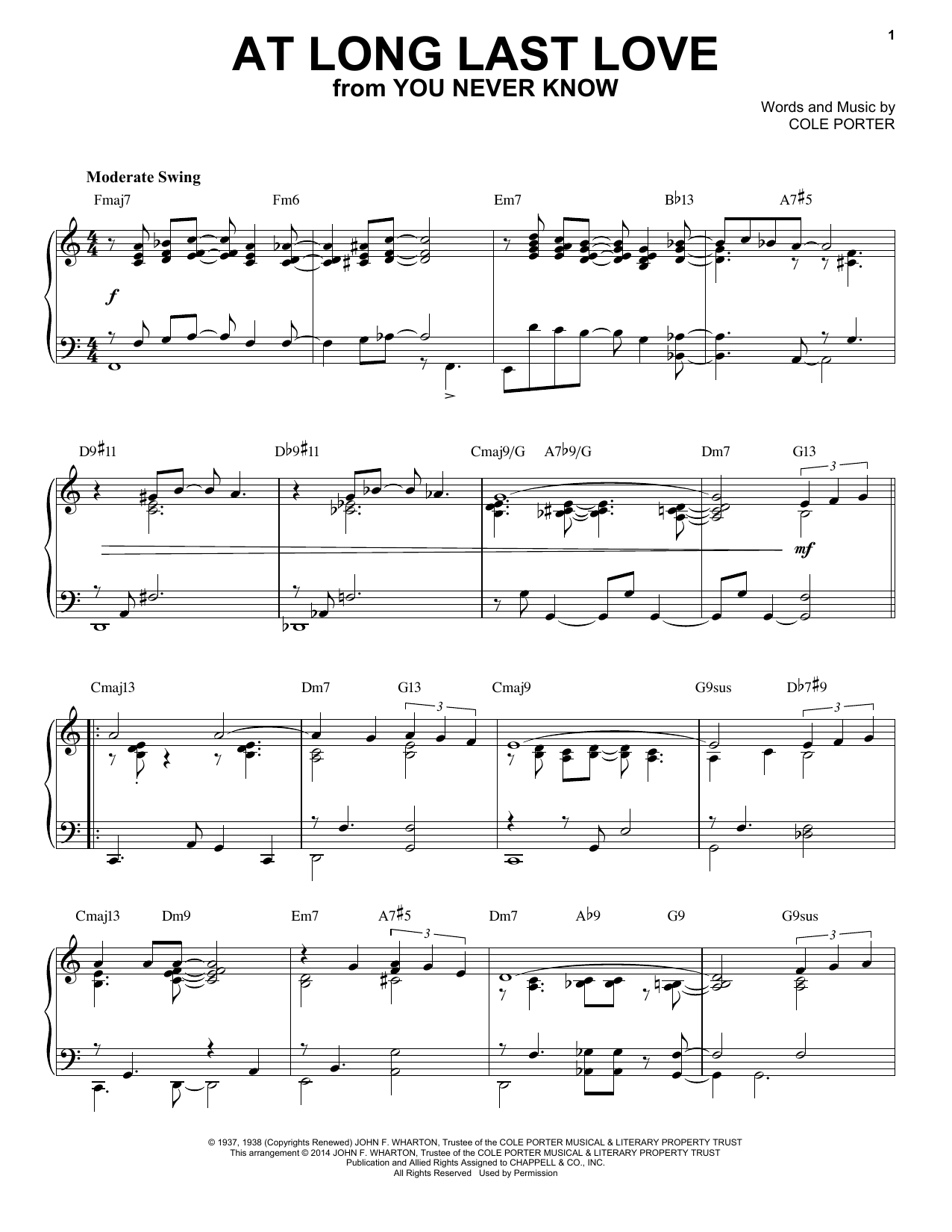 Learn to play Cole Porter At Long Last Love sheet music for Piano in minutes. Cole Porter At Long Last Love sheet music notes and chords
