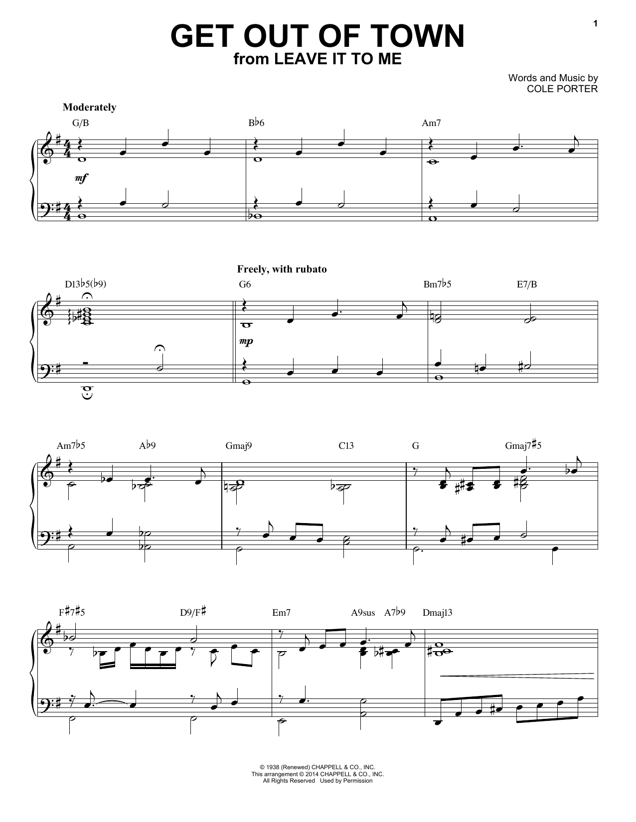 Learn to play Cole Porter Get Out Of Town sheet music for Piano in minutes. Cole Porter Get Out Of Town sheet music notes and chords