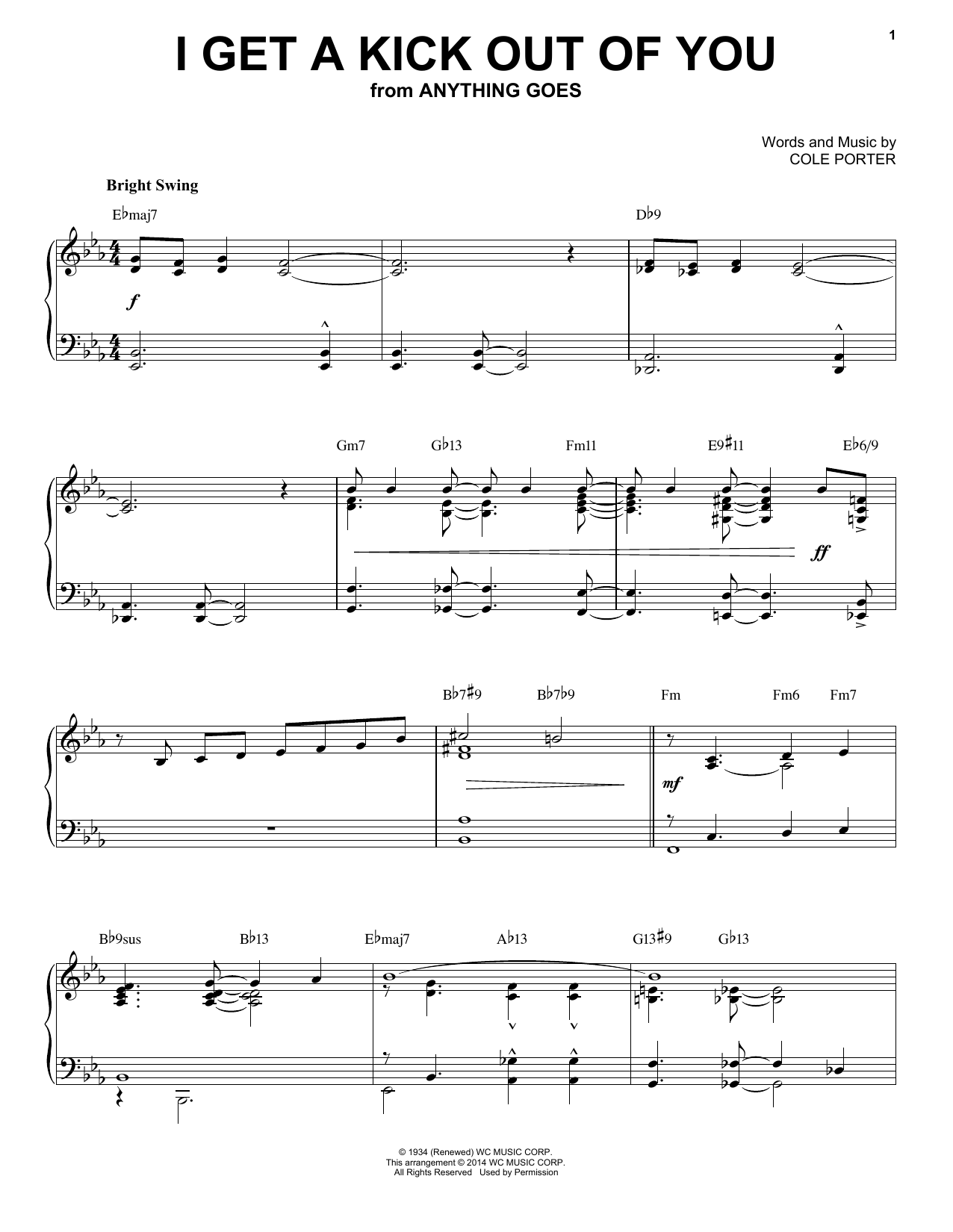 Learn to play Cole Porter I Get A Kick Out Of You sheet music for Piano in minutes. Cole Porter I Get A Kick Out Of You sheet music notes and chords