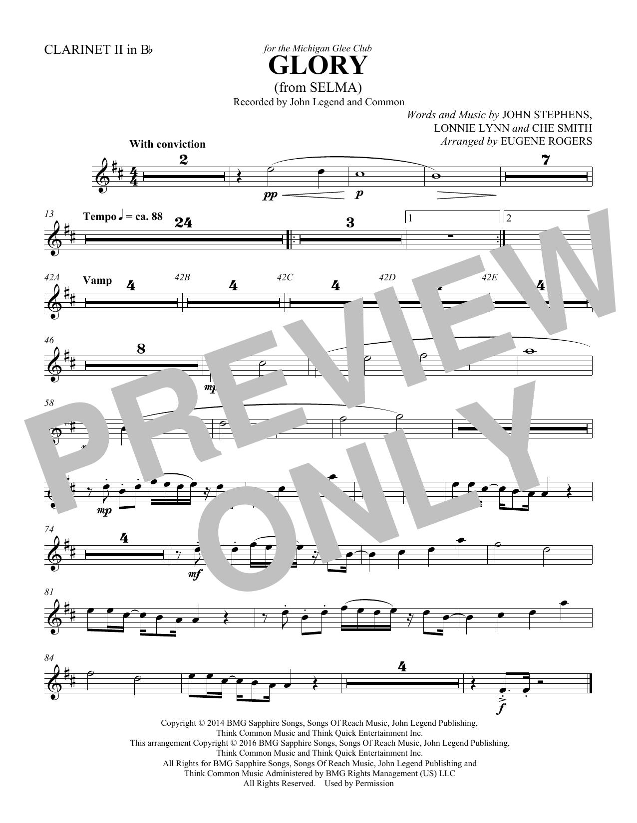 Learn to play Common & John Legend Glory (from Selma) (arr. Eugene Rogers) - Bassoon 1 sheet music for Choir Instrumental Pak in minutes. Common & John Legend Glory (from Selma) (arr. Eugene Rogers) - Bassoon 1 sheet music preview music notes and score for Choir Instrumental Pak including 1 page(s)