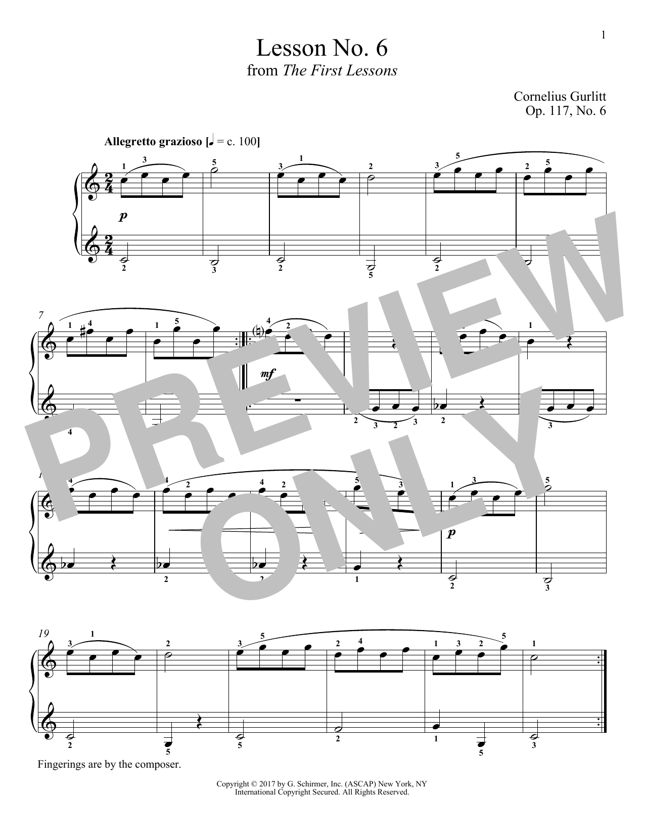 Learn to play Cornelius Gurlitt Allegretto grazioso, Op. 117, No. 6 sheet music for Piano in minutes. Cornelius Gurlitt Allegretto grazioso, Op. 117, No. 6 sheet music notes and chords