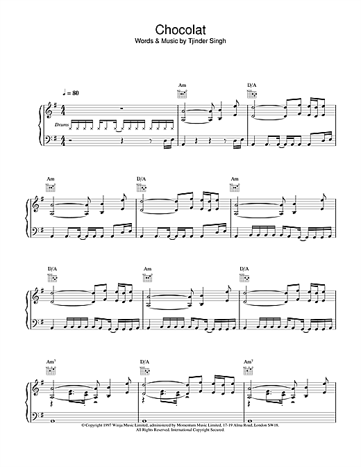 Learn to play Cornershop Chocolat sheet music for Piano, Vocal & Guitar in minutes. Cornershop Chocolat sheet music notes and chords