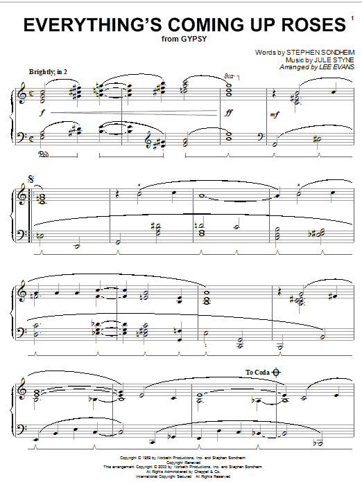 Learn to play Count Basie Everything's Coming Up Roses sheet music for Piano in minutes. Count Basie Everything's Coming Up Roses sheet music preview music notes and score for Piano including 4 page(s)