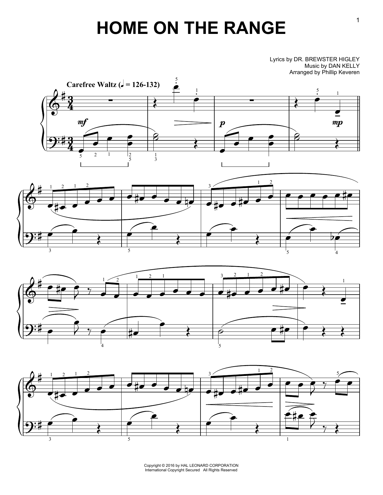 Learn to play Phillip Keveren Home On The Range sheet music for Piano in minutes. Phillip Keveren Home On The Range sheet music notes and chords