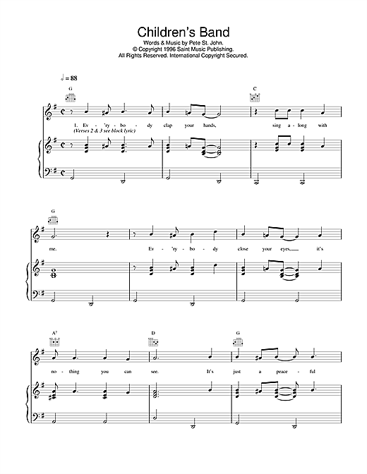 Learn to play Daniel O'Donnell Children's Band sheet music for Piano, Vocal & Guitar (Right-Hand Melody) in minutes. Daniel O'Donnell Children's Band sheet music notes and chords