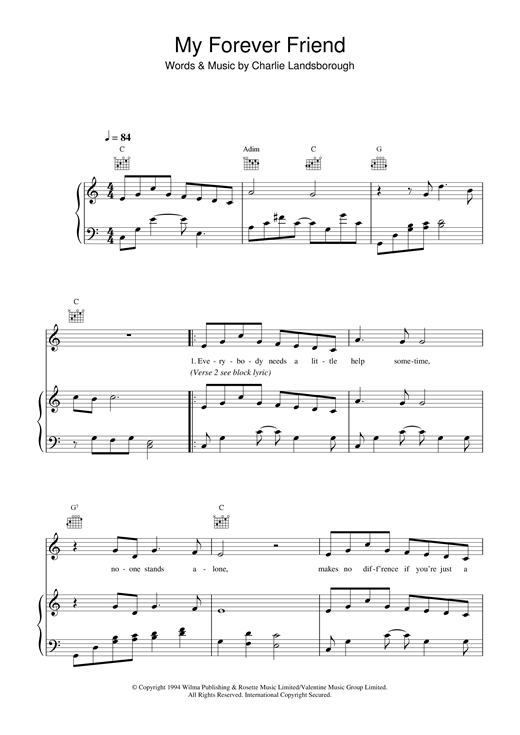 Learn to play Daniel O'Donnell My Forever Friend sheet music for Piano, Vocal & Guitar (Right-Hand Melody) in minutes. Daniel O'Donnell My Forever Friend sheet music notes and chords