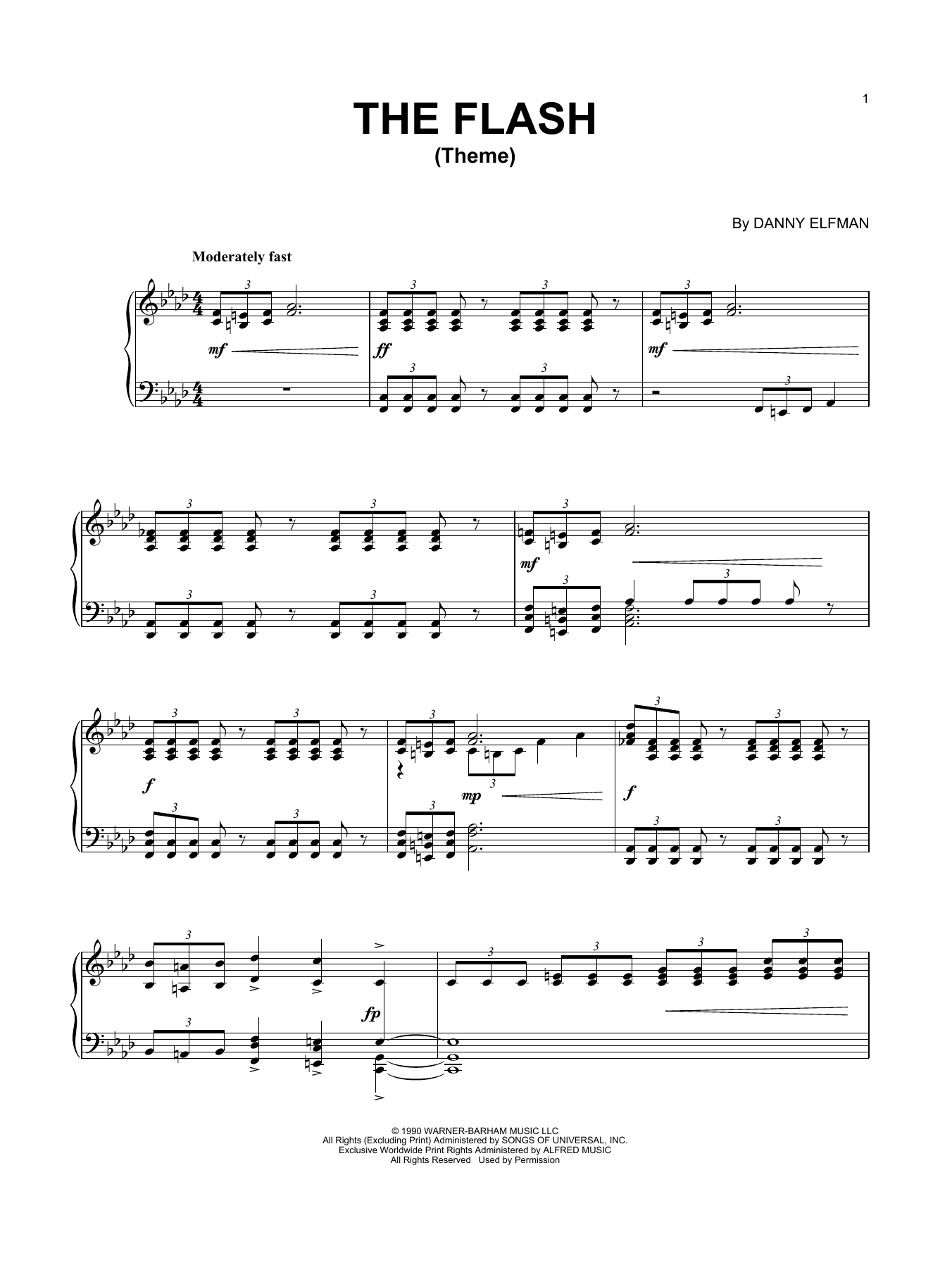 Learn to play Danny Elfman Theme From The Flash sheet music for Piano in minutes. Danny Elfman Theme From The Flash sheet music notes and chords