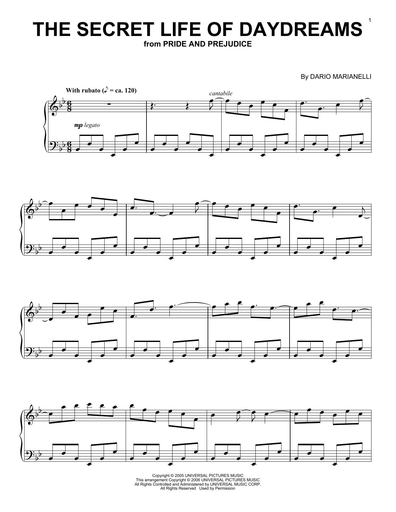 Learn to play Dario Marianelli The Secret Life Of Daydreams sheet music for Easy Piano in minutes. Dario Marianelli The Secret Life Of Daydreams sheet music preview music notes and score for Easy Piano including 3 page(s)