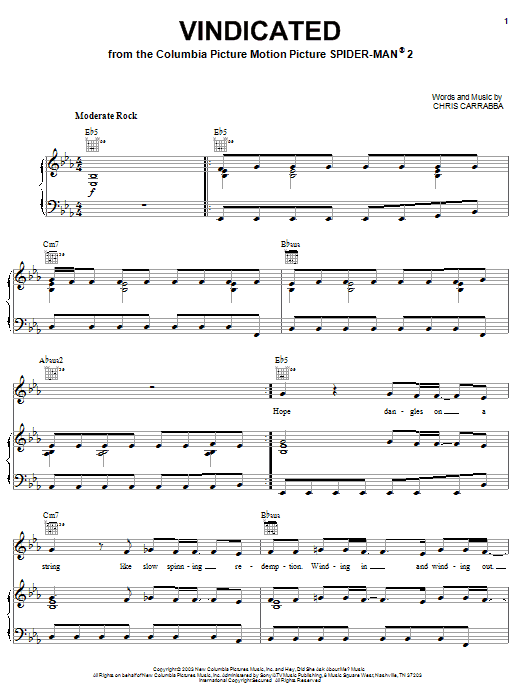 Learn to play Dashboard Confessional Vindicated sheet music for Guitar Tab in minutes. Dashboard Confessional Vindicated sheet music notes and chords