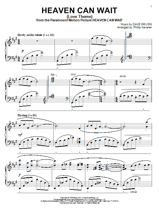 Learn to play Dave Grusin Heaven Can Wait (Love Theme) sheet music for Piano in minutes. Dave Grusin Heaven Can Wait (Love Theme) sheet music notes and chords