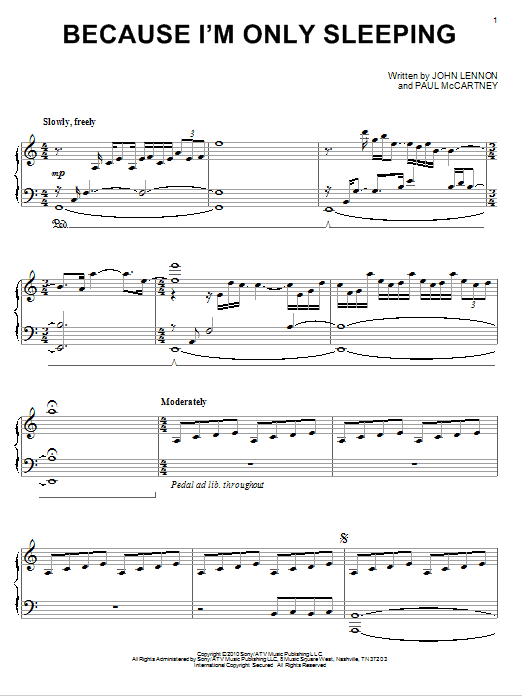Learn to play David Lanz Because I'm Only Sleeping sheet music for Piano in minutes. David Lanz Because I'm Only Sleeping sheet music notes and chords