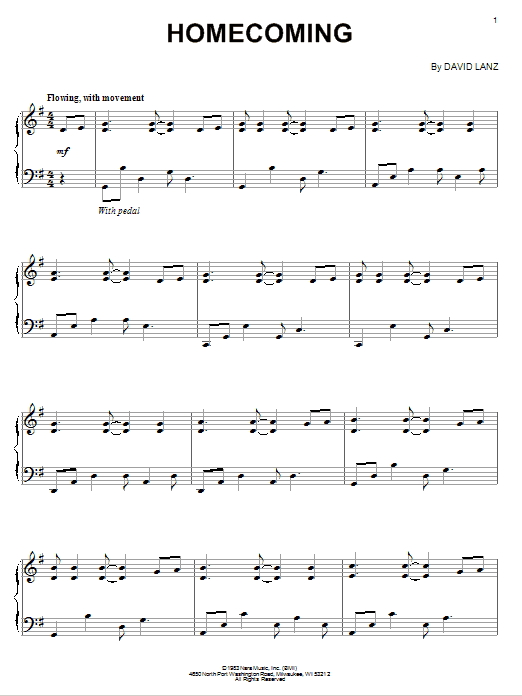 Learn to play David Lanz Homecoming sheet music for Piano in minutes. David Lanz Homecoming sheet music preview music notes and score for Piano including 10 page(s)