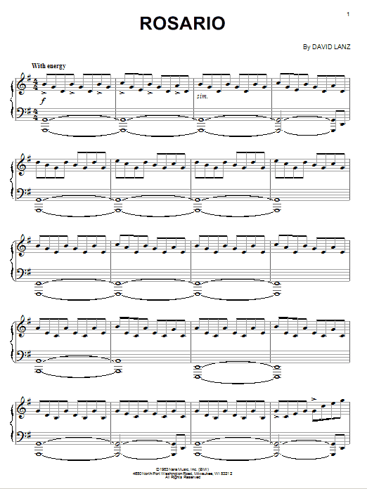 Learn to play David Lanz Rosario sheet music for Piano in minutes. David Lanz Rosario sheet music notes and chords