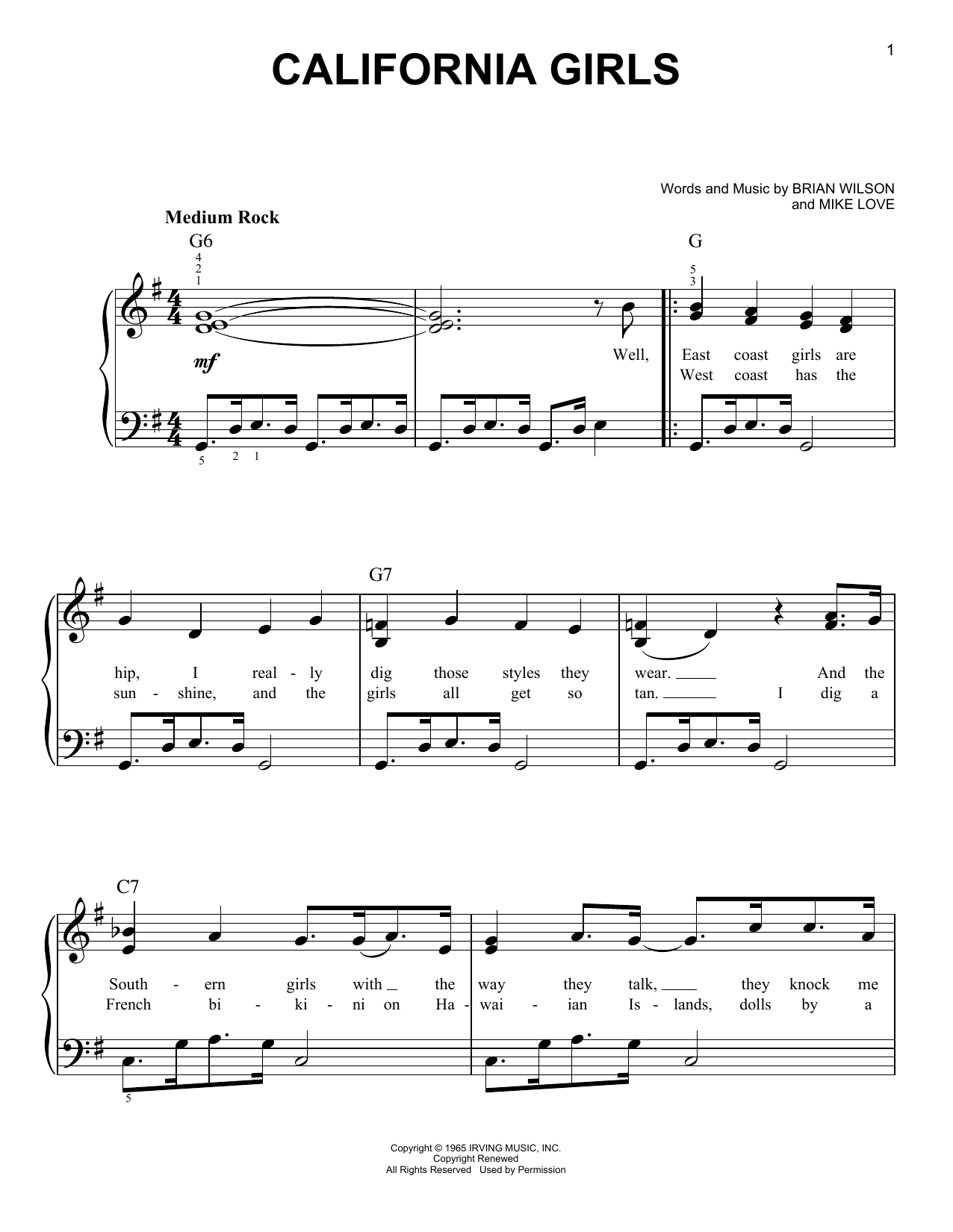 Learn to play David Lee Roth California Girls sheet music for Piano, Vocal & Guitar (Right-Hand Melody) in minutes. David Lee Roth California Girls sheet music notes and chords