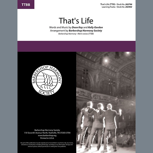 Dean Kay & Kelly Gordon That's Life (arr. Barbershop Harmony Society) profile picture