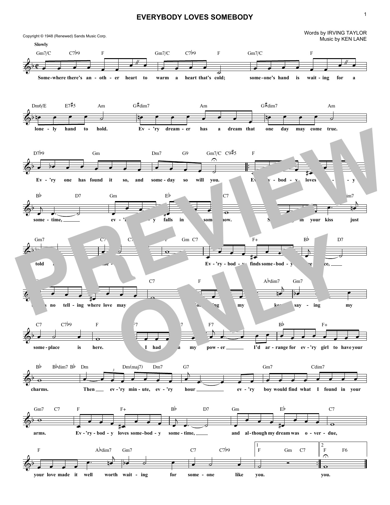 Learn to play Dean Martin Everybody Loves Somebody sheet music for Easy Piano in minutes. Dean Martin Everybody Loves Somebody sheet music notes and chords