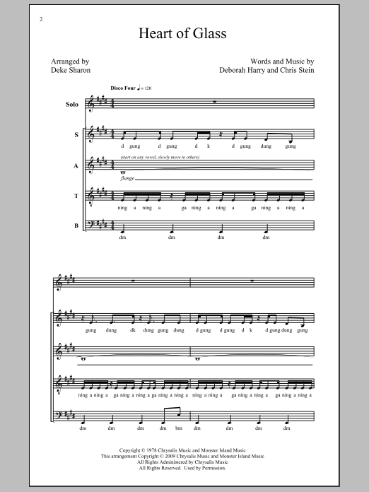 Learn to play Blondie Heart Of Glass (arr. Deke Sharon) sheet music for SATB in minutes. Blondie Heart Of Glass (arr. Deke Sharon) sheet music preview music notes and score for SATB including 18 page(s)