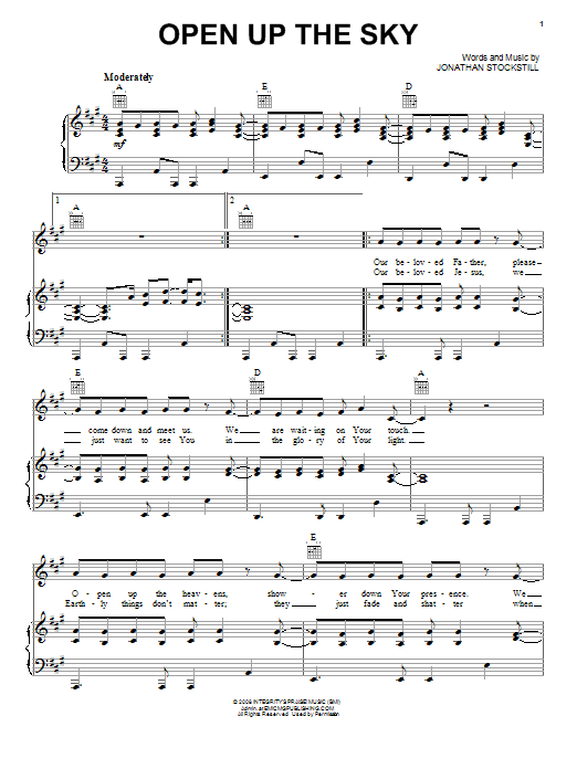 Learn to play Deluge Band Open Up The Sky sheet music for Piano, Vocal & Guitar (Right-Hand Melody) in minutes. Deluge Band Open Up The Sky sheet music notes and chords