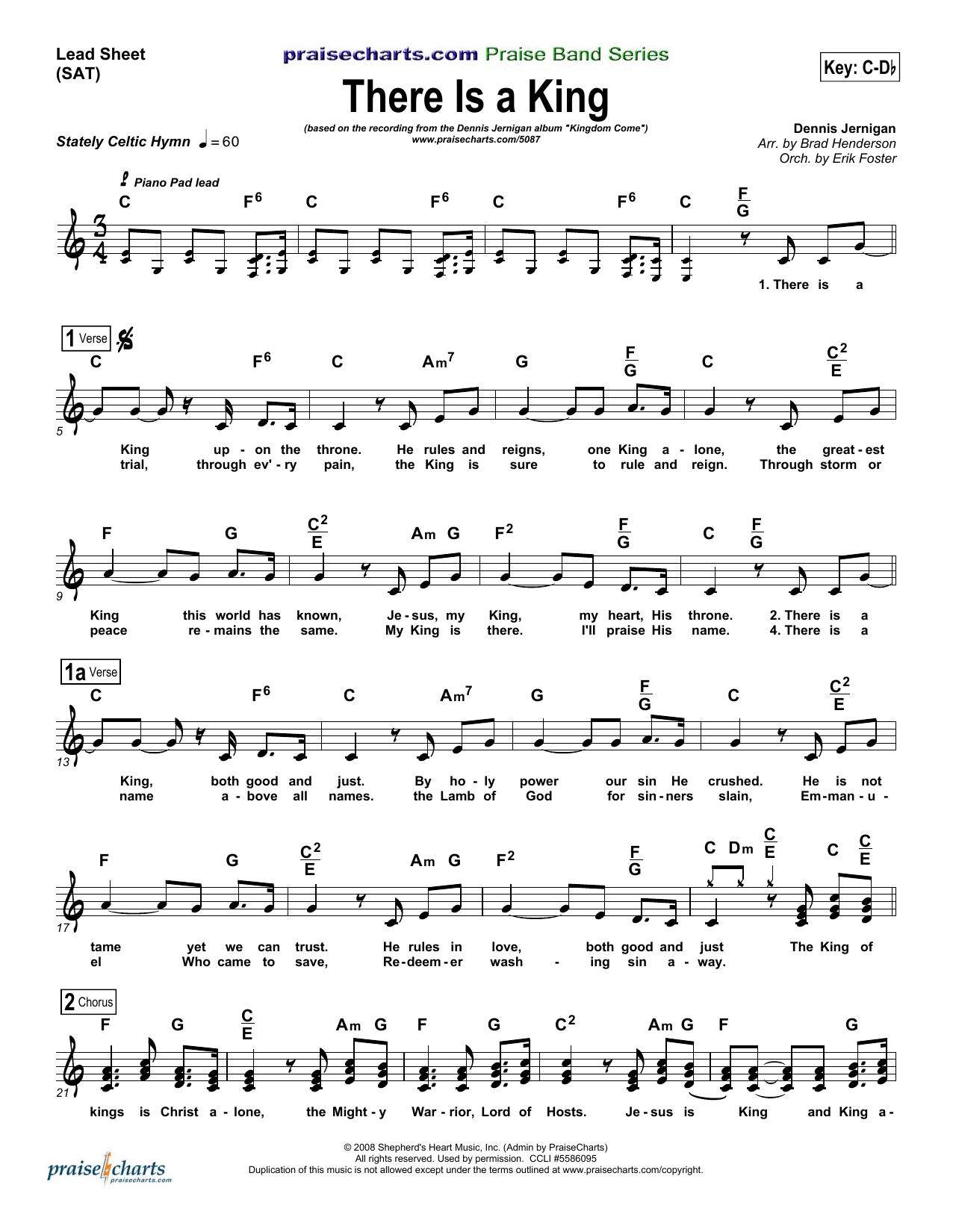 Learn to play Dennis Jernigan There Is A King sheet music for Lead Sheet / Fake Book in minutes. Dennis Jernigan There Is A King sheet music preview music notes and score for Lead Sheet / Fake Book including 6 page(s)