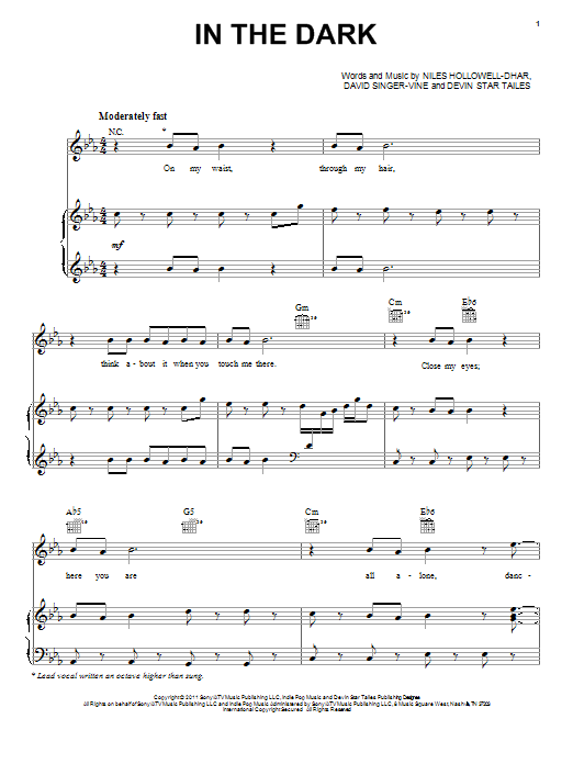 Learn to play Dev In The Dark sheet music for Piano, Vocal & Guitar (Right-Hand Melody) in minutes. Dev In The Dark sheet music preview music notes and score for Piano, Vocal & Guitar (Right-Hand Melody) including 8 page(s)