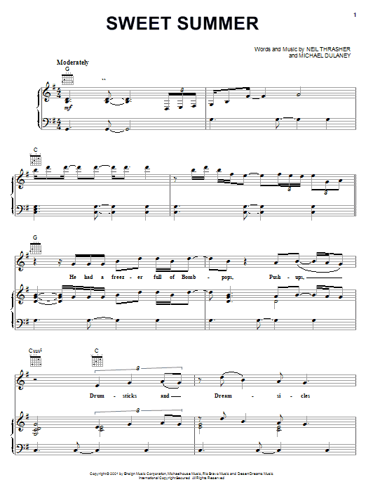 Learn to play Diamond Rio Sweet Summer sheet music for Piano, Vocal & Guitar (Right-Hand Melody) in minutes. Diamond Rio Sweet Summer sheet music notes and chords