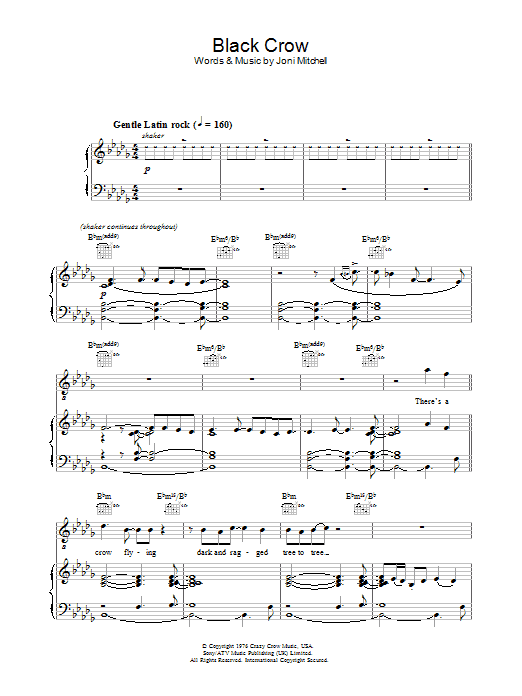 Learn to play Diana Krall Black Crow sheet music for Piano, Vocal & Guitar in minutes. Diana Krall Black Crow sheet music preview music notes and score for Piano, Vocal & Guitar including 12 page(s)