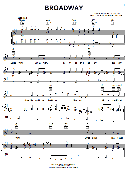 Learn to play Diana Krall Broadway sheet music for Piano, Vocal & Guitar (Right-Hand Melody) in minutes. Diana Krall Broadway sheet music notes and chords