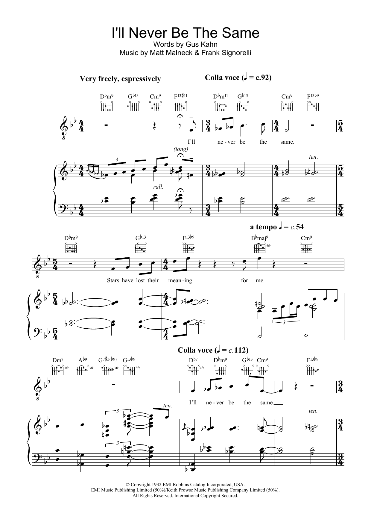 Learn to play Diana Krall I'll Never Be The Same sheet music for Piano, Vocal & Guitar in minutes. Diana Krall I'll Never Be The Same sheet music preview music notes and score for Piano, Vocal & Guitar including 8 page(s)
