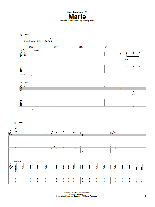 Learn to play Django Reinhardt Marie sheet music for Guitar Tab in minutes. Django Reinhardt Marie sheet music notes and chords