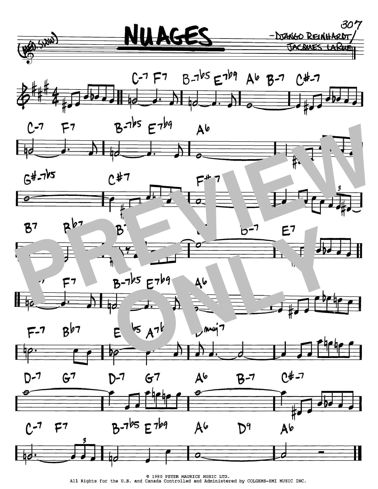 Learn to play Django Reinhardt Nuages sheet music for Piano, Vocal & Guitar (Right-Hand Melody) in minutes. Django Reinhardt Nuages sheet music preview music notes and score for Piano, Vocal & Guitar (Right-Hand Melody) including 2 page(s)