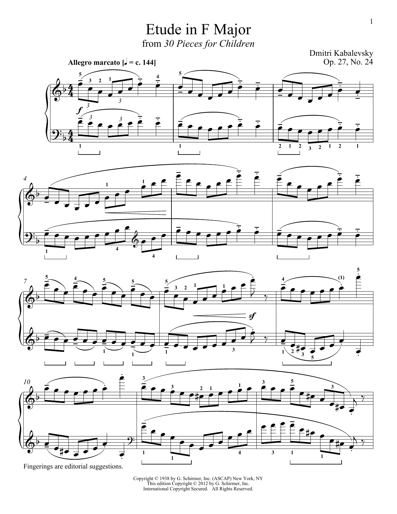 Learn to play Dmitry Kabalevsky Etude In F Major sheet music for Piano in minutes. Dmitry Kabalevsky Etude In F Major sheet music notes and chords