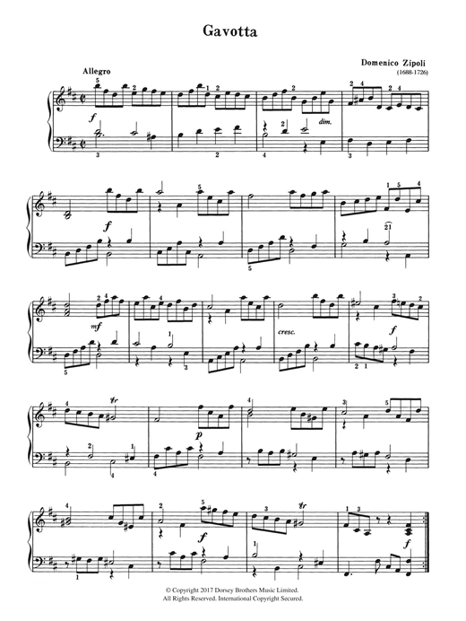 Learn to play Domenico Zipoli Gavotta sheet music for Piano in minutes. Domenico Zipoli Gavotta sheet music notes and chords