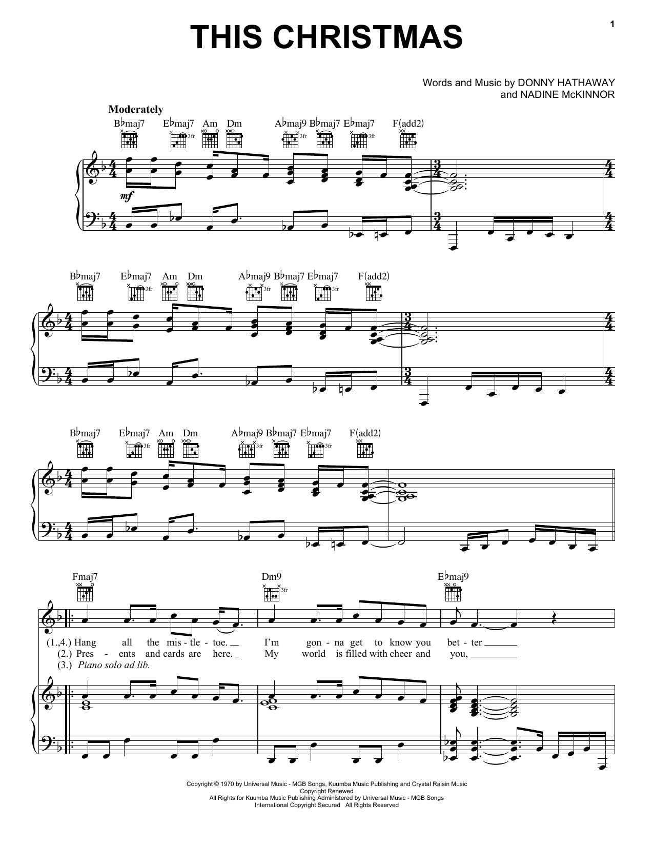 Learn to play Donny Hathaway This Christmas sheet music for Guitar Tab in minutes. Donny Hathaway This Christmas sheet music preview music notes and score for Guitar Tab including 3 page(s)