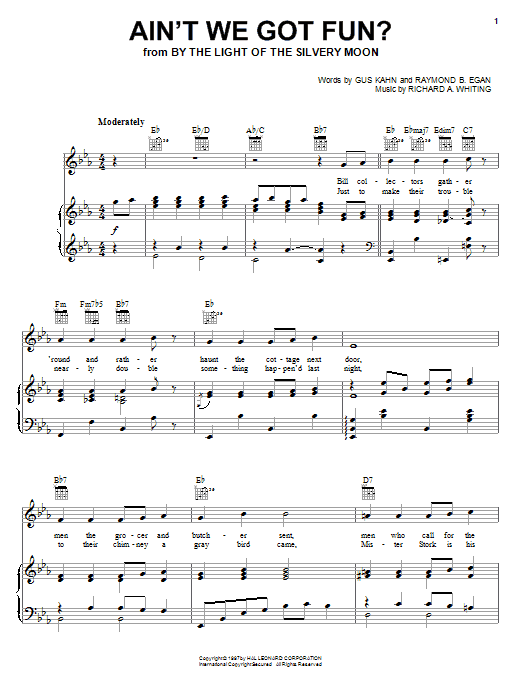 Learn to play Doris Day Ain't We Got Fun? sheet music for Easy Piano in minutes. Doris Day Ain't We Got Fun? sheet music preview music notes and score for Easy Piano including 3 page(s)