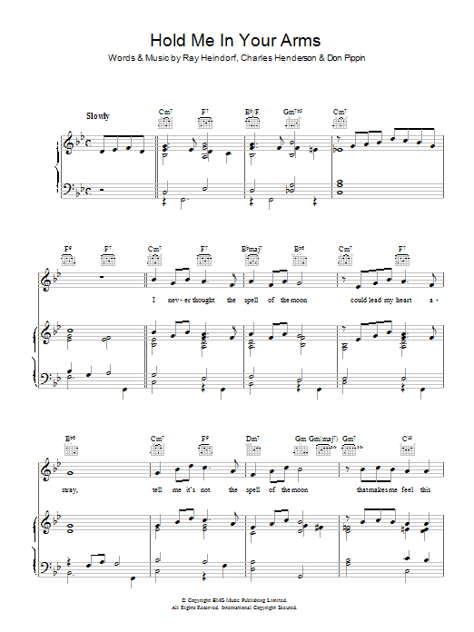 Learn to play Doris Day Hold Me In Your Arms sheet music for Piano, Vocal & Guitar (Right-Hand Melody) in minutes. Doris Day Hold Me In Your Arms sheet music preview music notes and score for Piano, Vocal & Guitar (Right-Hand Melody) including 3 page(s)