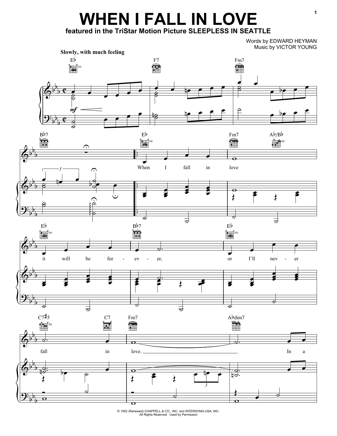 Learn to play Doris Day When I Fall In Love sheet music for Piano, Vocal & Guitar (Right-Hand Melody) in minutes. Doris Day When I Fall In Love sheet music preview music notes and score for Piano, Vocal & Guitar (Right-Hand Melody) including 3 page(s)