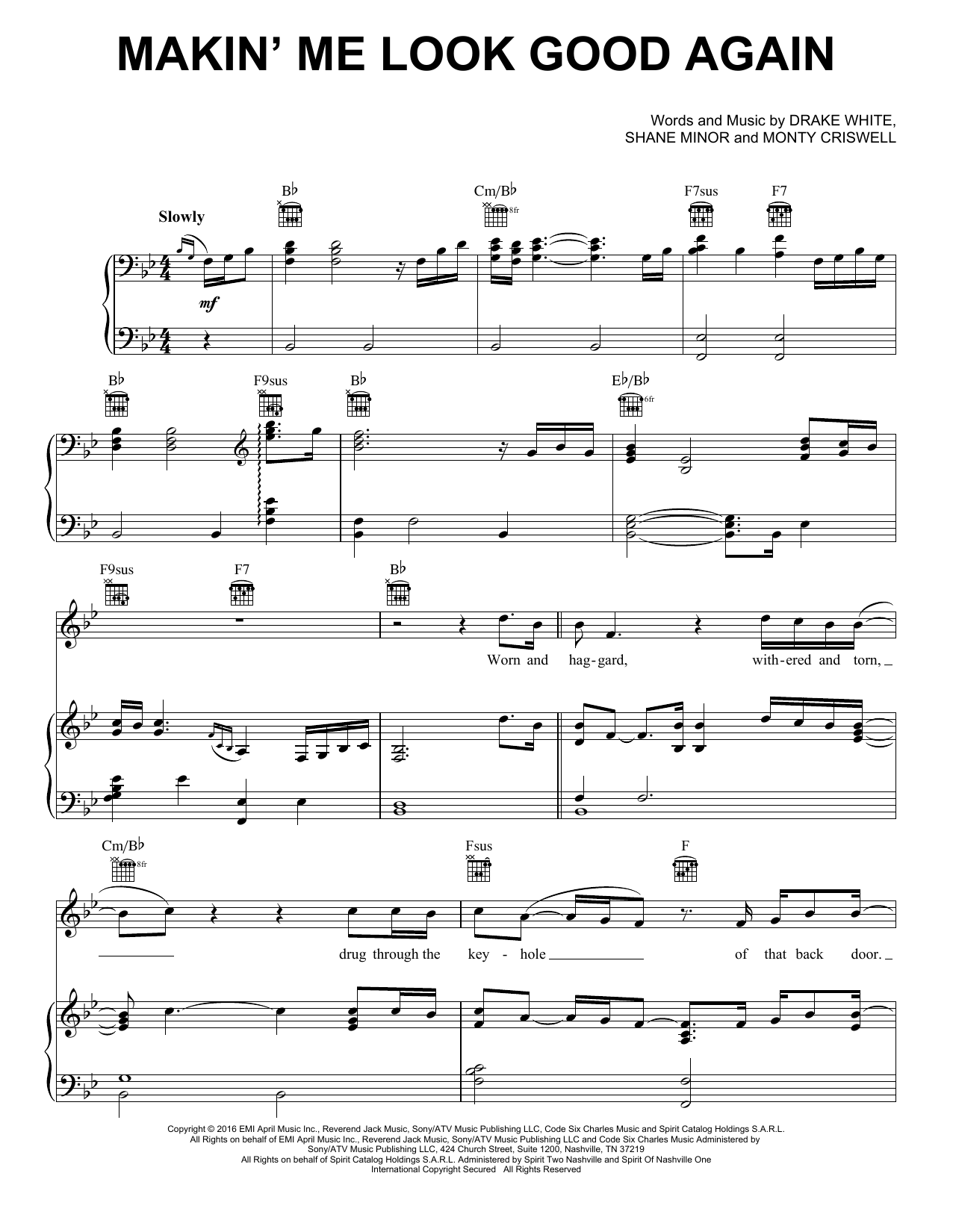 Learn to play Drake White Makin' Me Look Good Again sheet music for Piano, Vocal & Guitar (Right-Hand Melody) in minutes. Drake White Makin' Me Look Good Again sheet music notes and chords